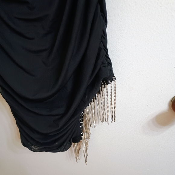 Justify Black Backless Dress with Chain Straps - Picture 3 of 8